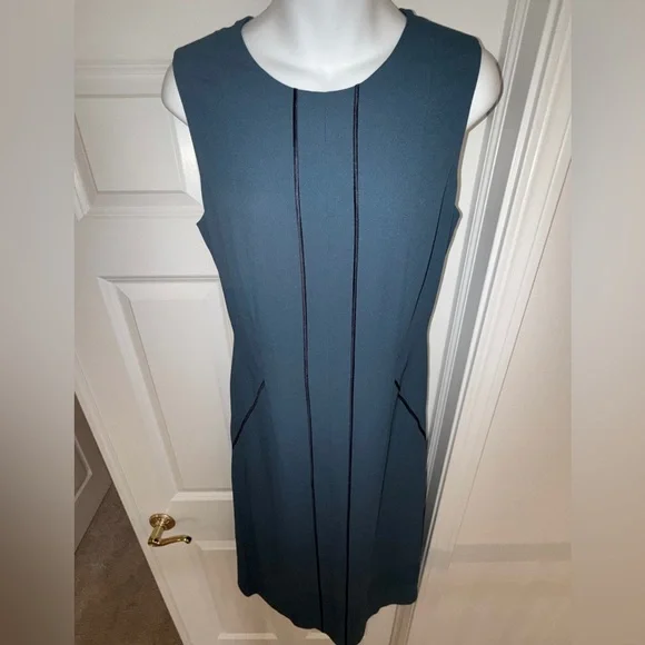 New With Tags Hugo Boss Women's Elegant Dimasia A-line Dress in Blue, Size 8 - Picture 5 of 13
